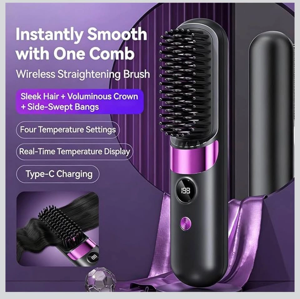 BRAND NEW Wireless Straightening Comb F9 – Style Faster, Stay Sm - photo 3