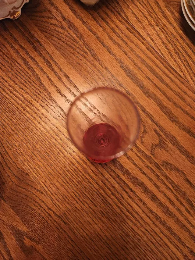 Red Glass Bubble Stem Vase image indicator(5)