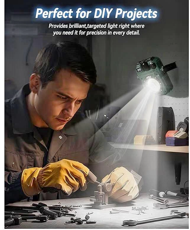 Rechargeable Work Light with Digital Display