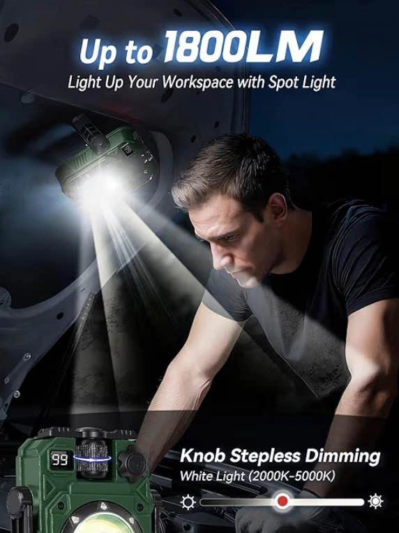 Rechargeable Work Light with Digital Display - photo 2