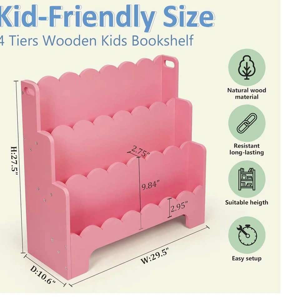 Kids Wooden Book Shelf - photo 2