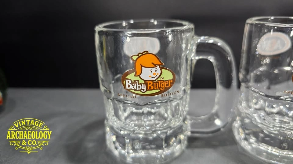 GLASS MINI MUGS WITH A&W ROOT BEER LOGOS SPECIAL ED. SET OF 5 - photo 3