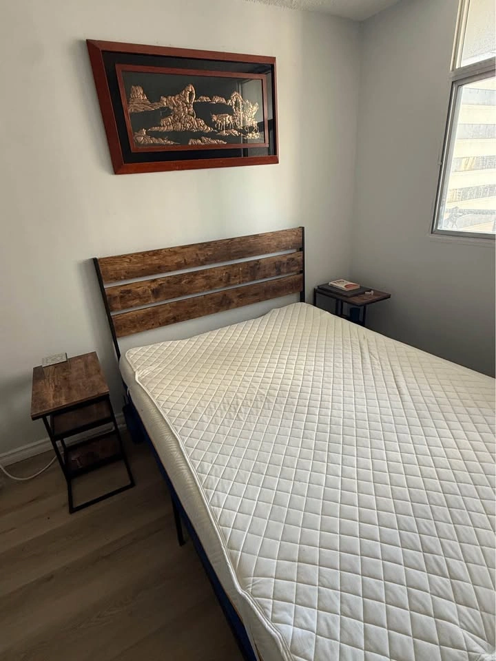 Queen Bed with Mattress and Side Table Set - photo 4