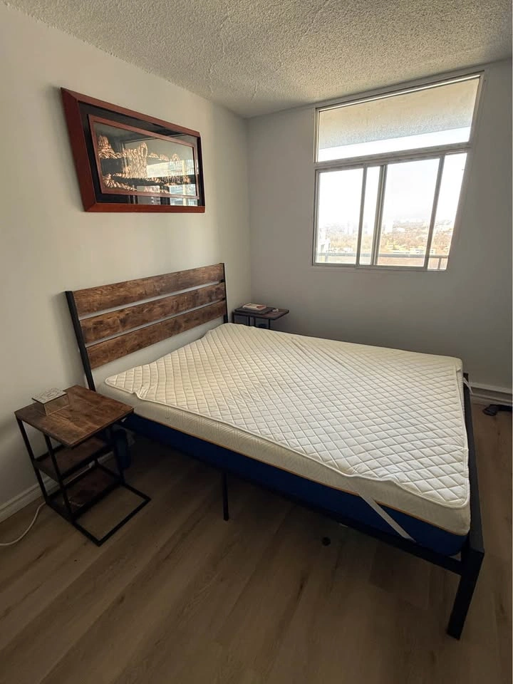 Queen Bed with Mattress and Side Table Set - photo 5