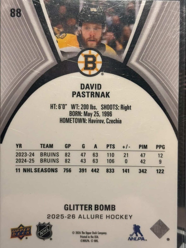 Glitter Bomb David Pastrnak. 25/26 Allure - photo 2
