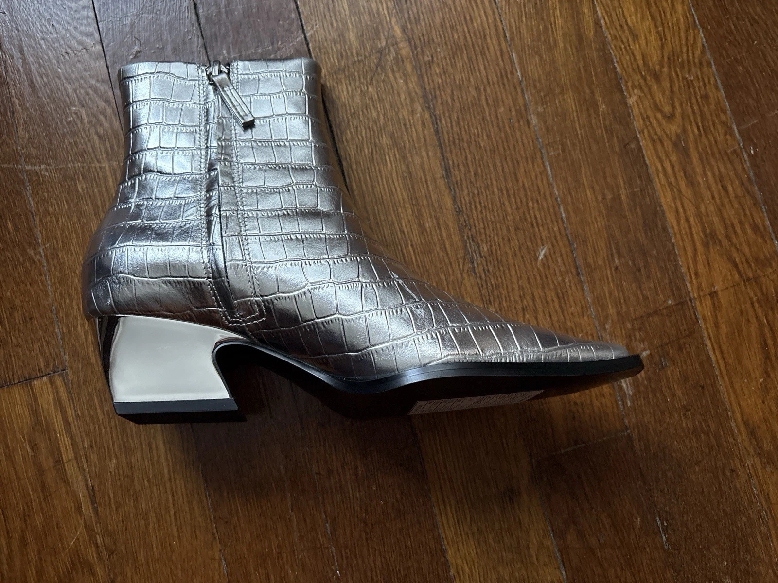 Kat Maconie Amari Silver Croc Ankle Boots - Size 37! One Boot! P
