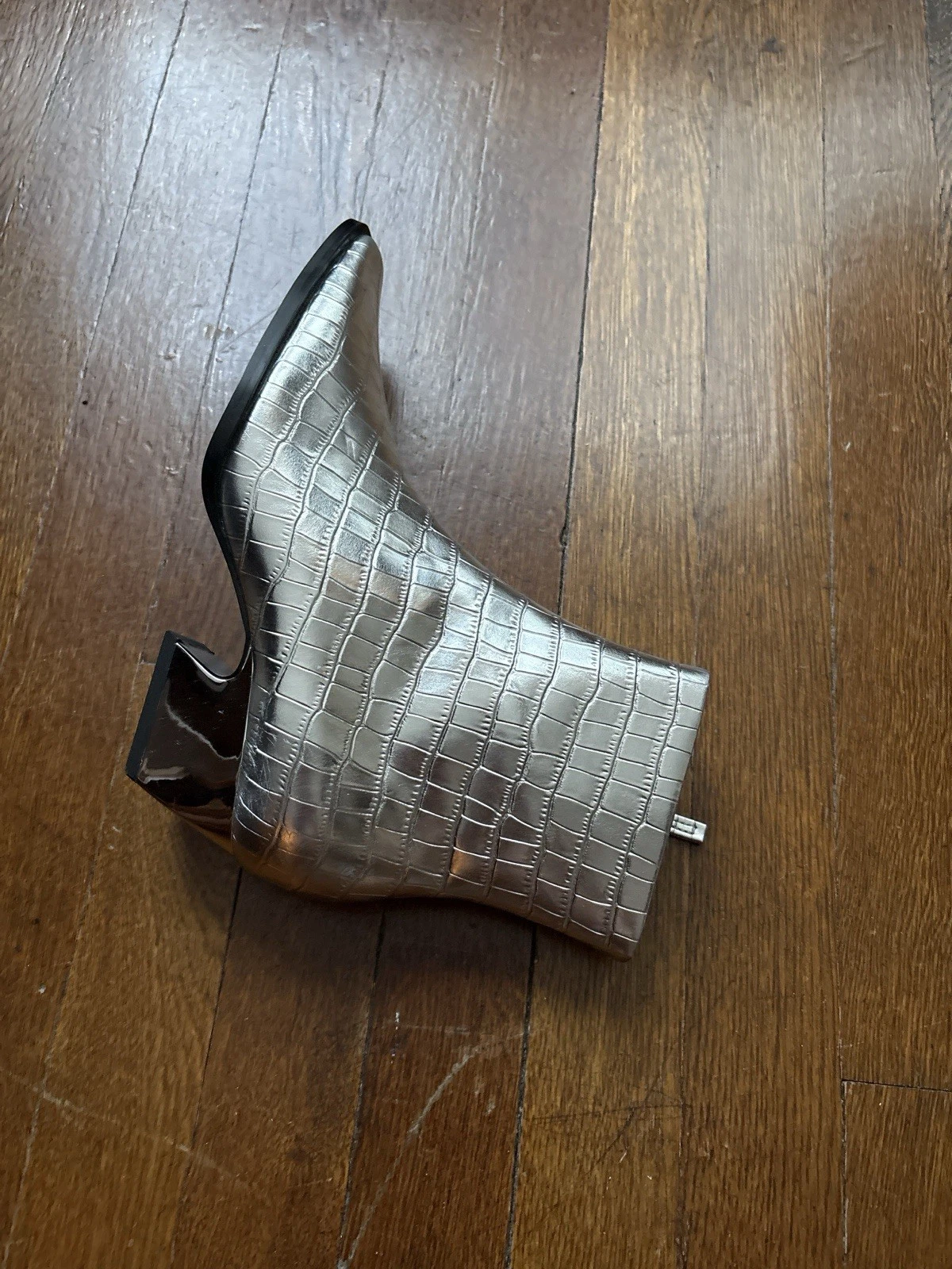 Kat Maconie Amari Silver Croc Ankle Boots - Size 37! One Boot! P - photo 2