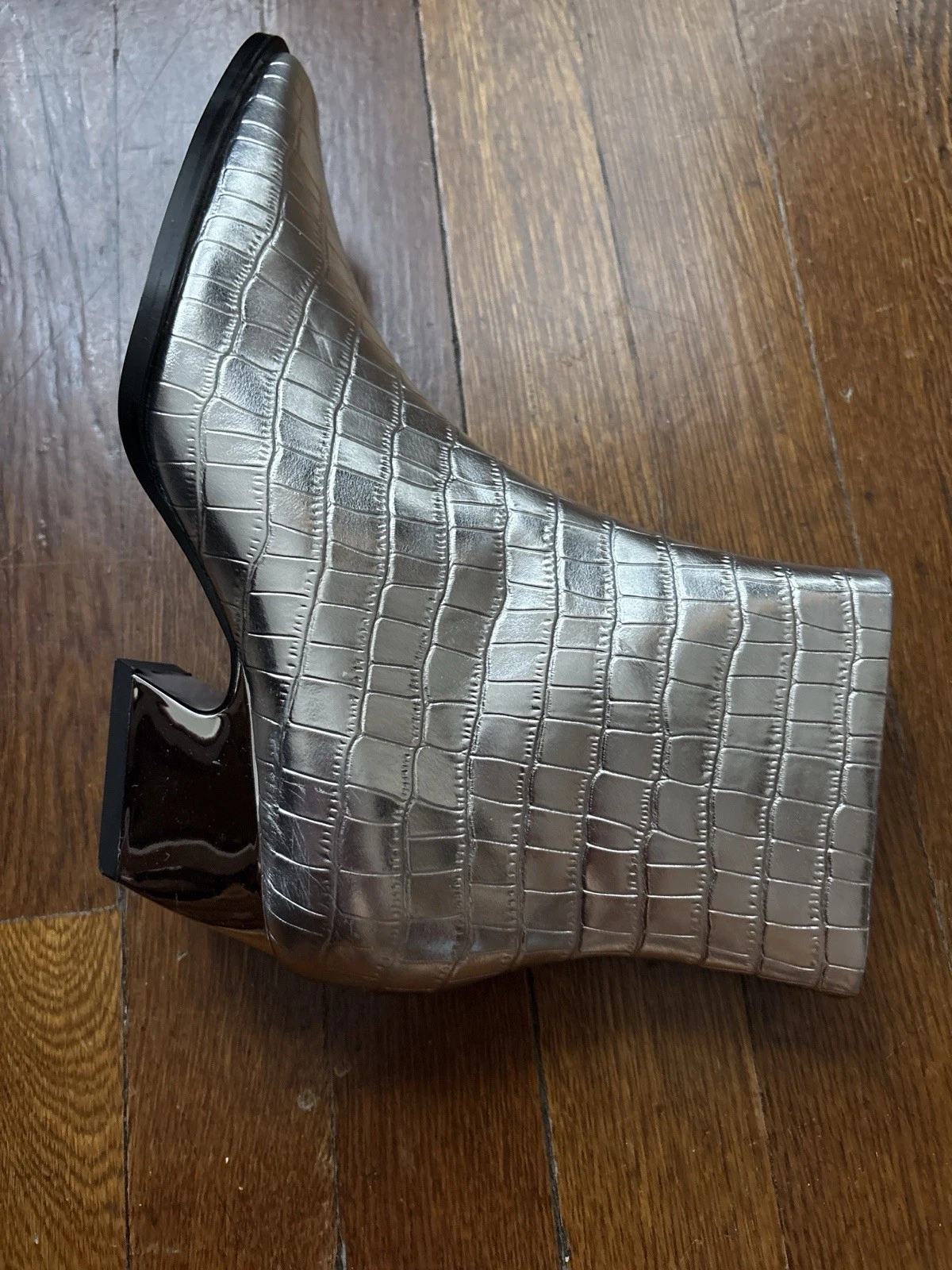 Kat Maconie Amari Silver Croc Ankle Boots - Size 37! One Boot! P - photo 3