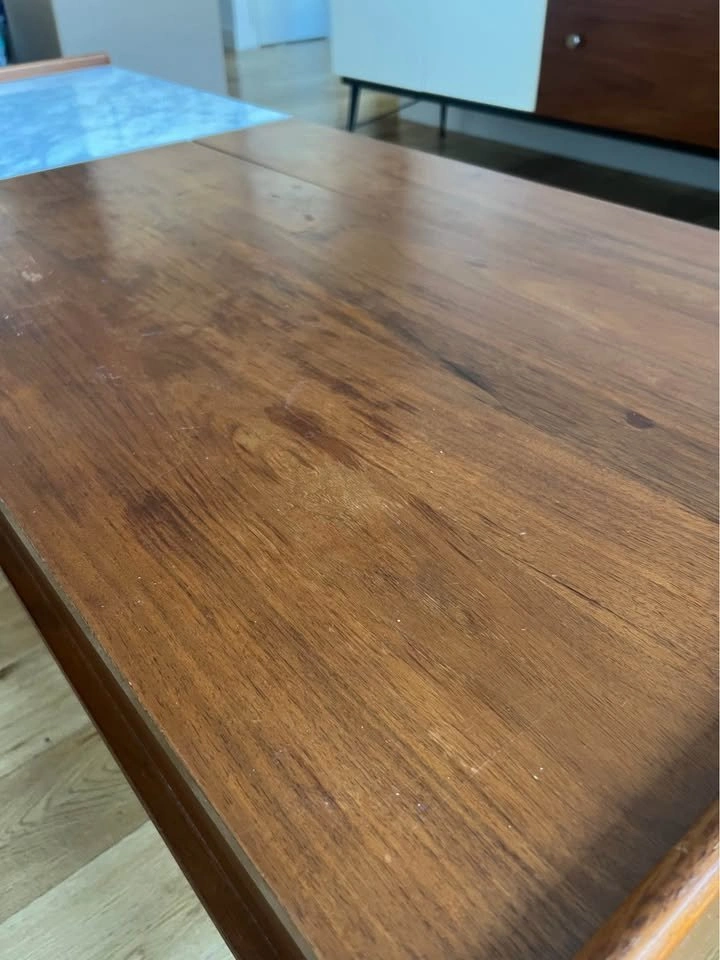 West Elm Mid-Century Marble & Walnut Pop-Up Coffee Table - photo 4