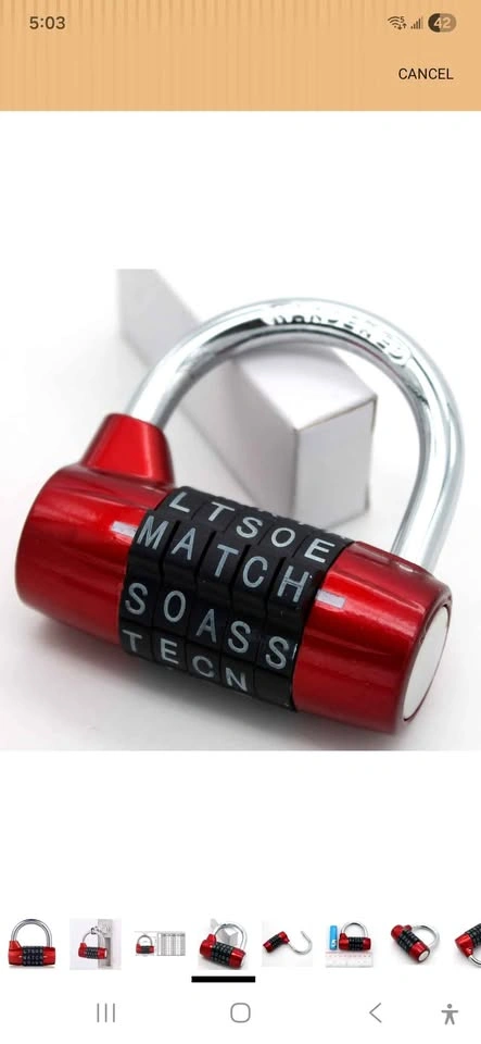 5 Digit Alphabetical Combination Lock - photo 3