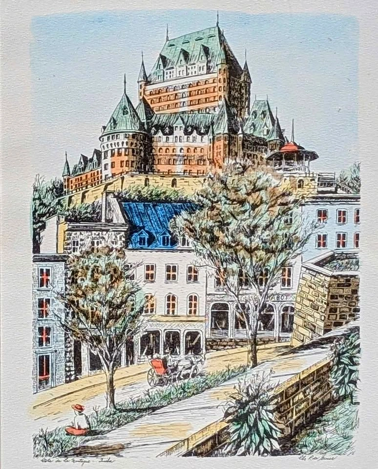 Large Art Print of Quebec Mountain in Quality Wood Frame