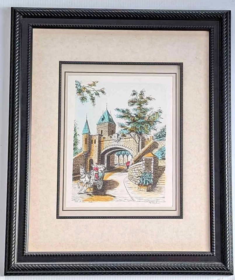 Signed Art Print of Quebec in Quality Wood Frame
