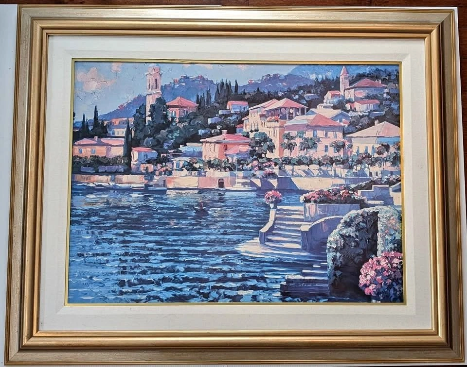 Howard Behrens "Lake Como" Framed Art Print (36" x 42")