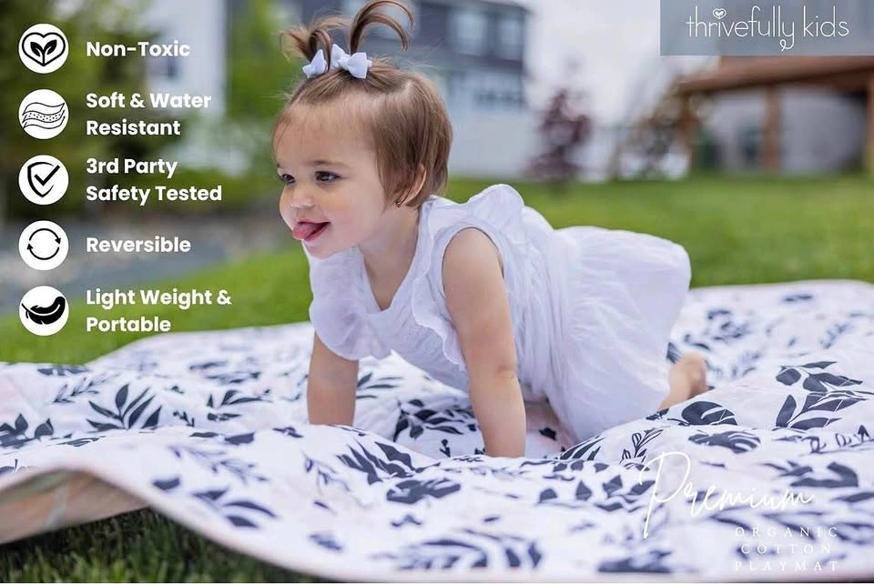 Organic Cotton Baby Playmat - Thrivefully Kids