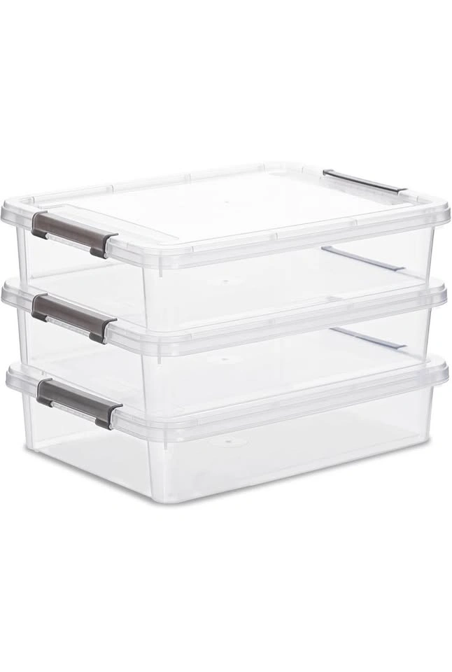 Citilife 3-Pack Clear Storage Boxes with Lids – Stackable Organi - photo 2