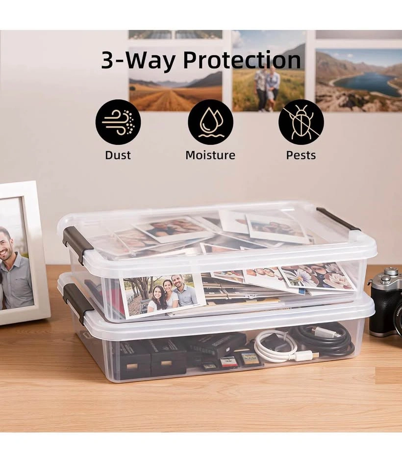 Citilife 3-Pack Clear Storage Boxes with Lids – Stackable Organi - photo 5
