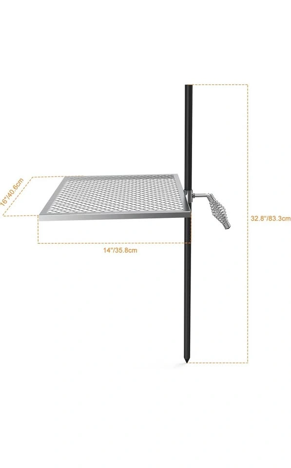 Onlyfire Adjustable Campfire Grill – Outdoor BBQ Rack (360° Swiv - photo 2
