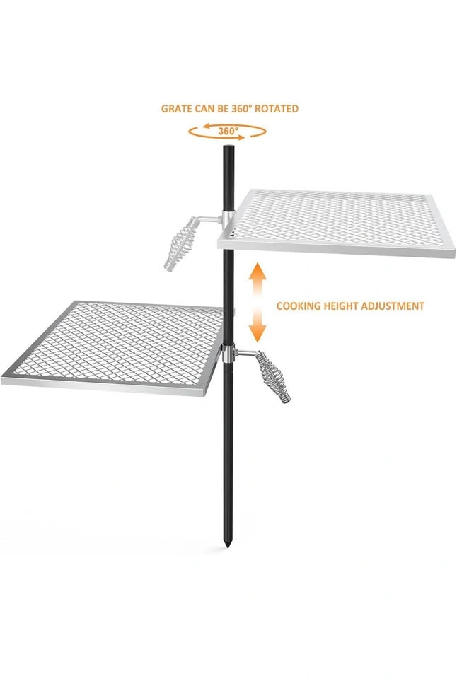 Onlyfire Adjustable Campfire Grill – Outdoor BBQ Rack (360° Swiv - photo 3