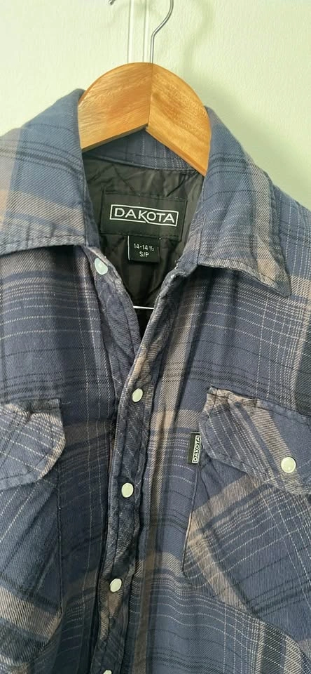 DAKOTA navy Plaid Jacket Small (14-14 1/2) - photo 2