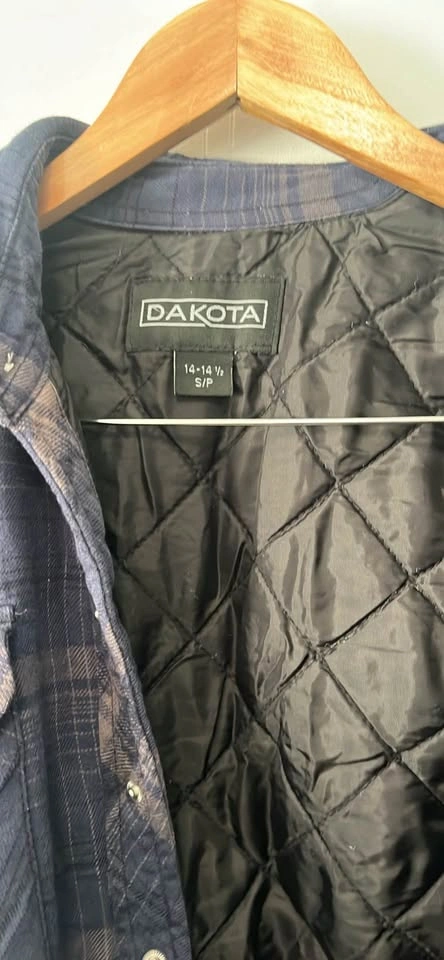 DAKOTA navy Plaid Jacket Small (14-14 1/2) - photo 3