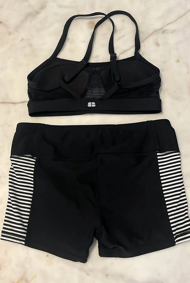 Beach House Sport Black White Striped Bikini - photo 4