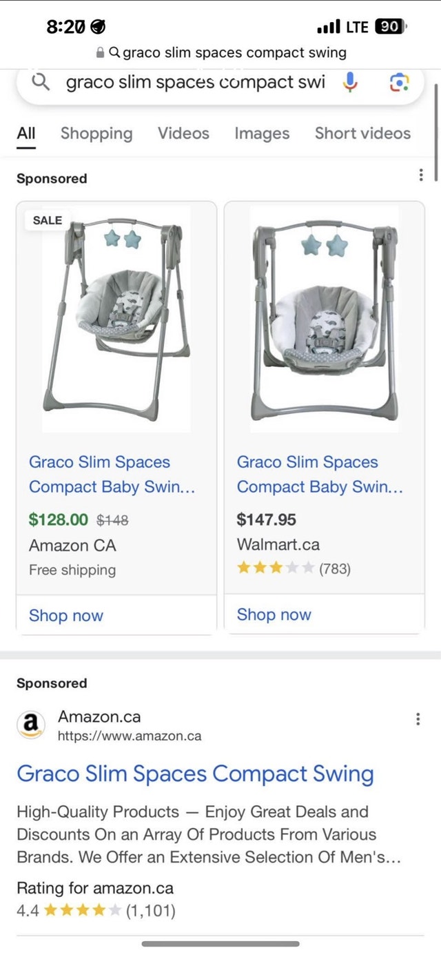 Graco Slim Spaces Compact Portable Baby Swing - Brand New - photo 2