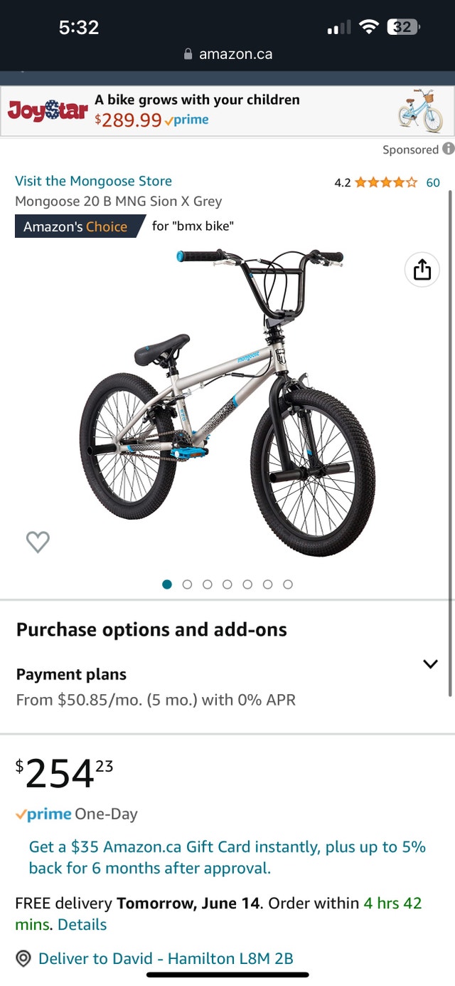 Mongoose 20" Blue BMX Trick Bike - Brand New - photo 5