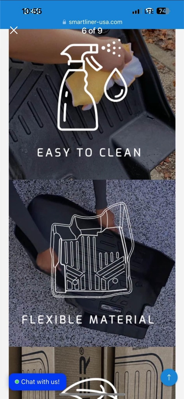 SMARTLINER 3D Floor Mats for 2015-24 Ford F-150 SuperCrew - photo 5