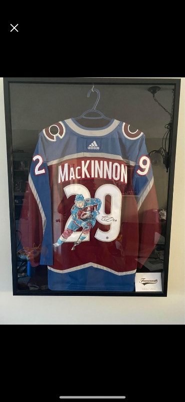 Nathan Mackinnon 1/1 Signed Hand Painted Jersey by Canadian Arti