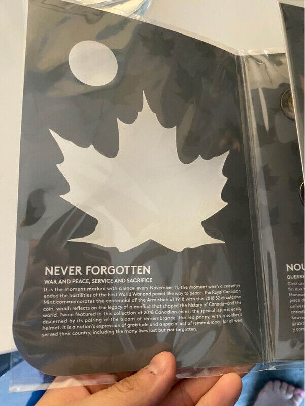 2018 Royal Canadian Mint Armistice Memorial Coil Set - photo 2