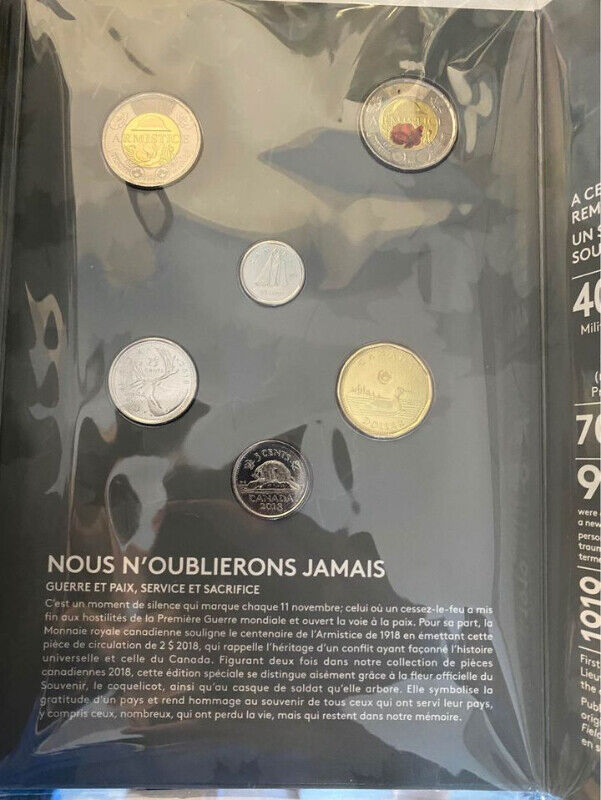 2018 Royal Canadian Mint Armistice Memorial Coil Set - photo 5
