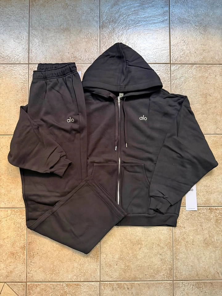 ALO Accolade Zip Up Tracksuits Black