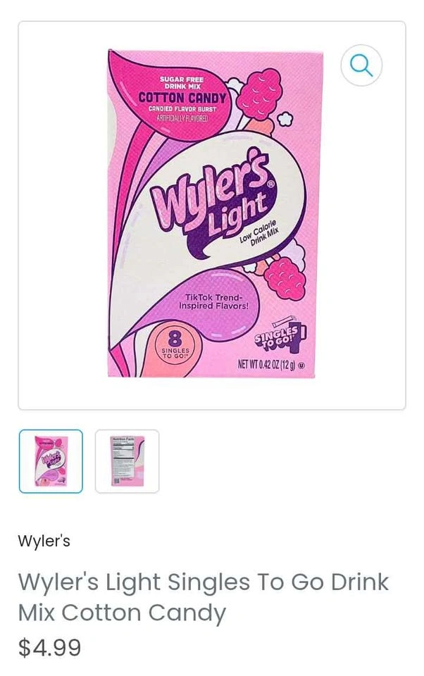Wylers Light - Cotton Candy Drink Mix - photo 4