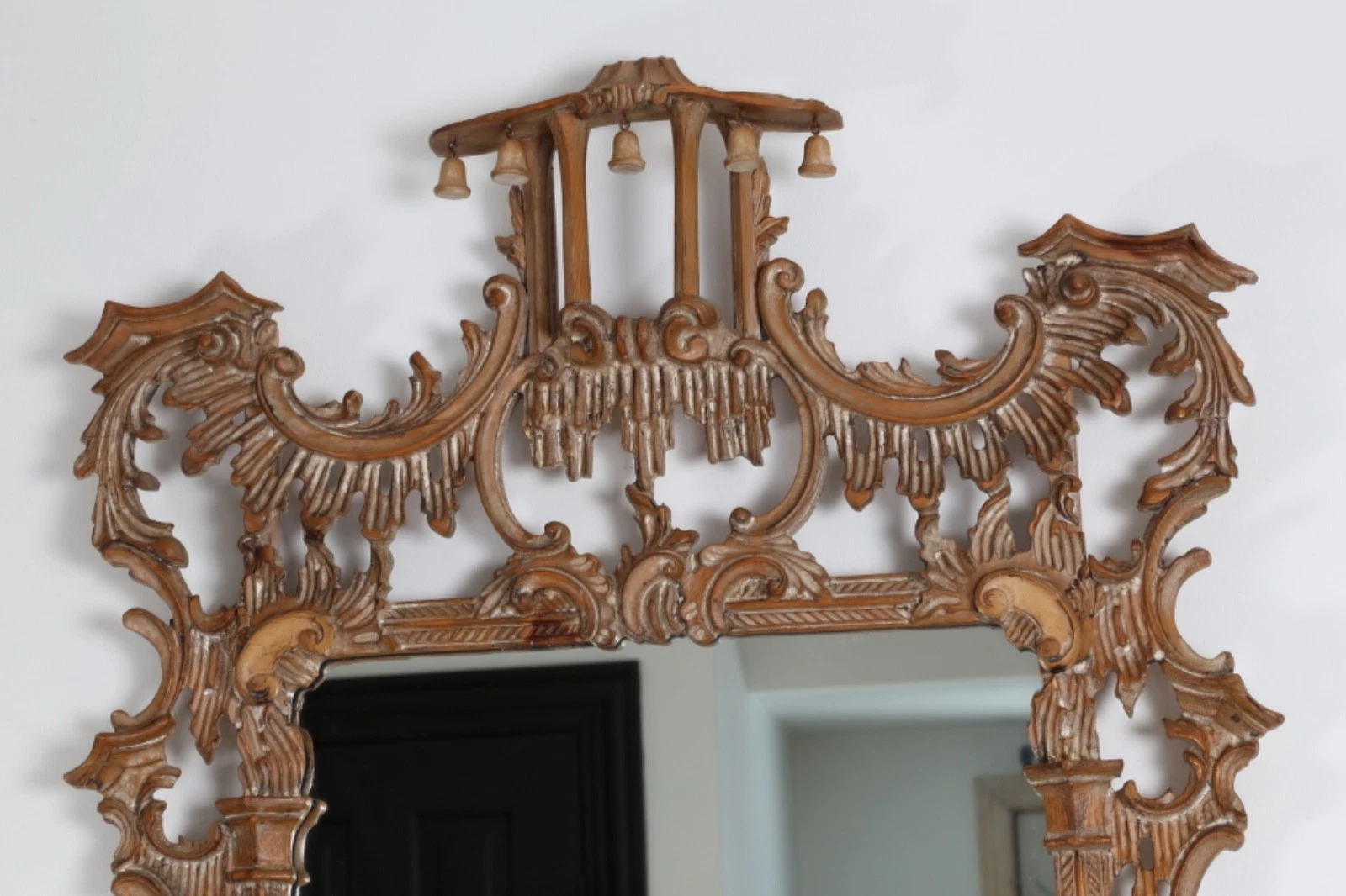 Vintage La Barge Italian Hand Carved Wood Wall Mirror - photo 2