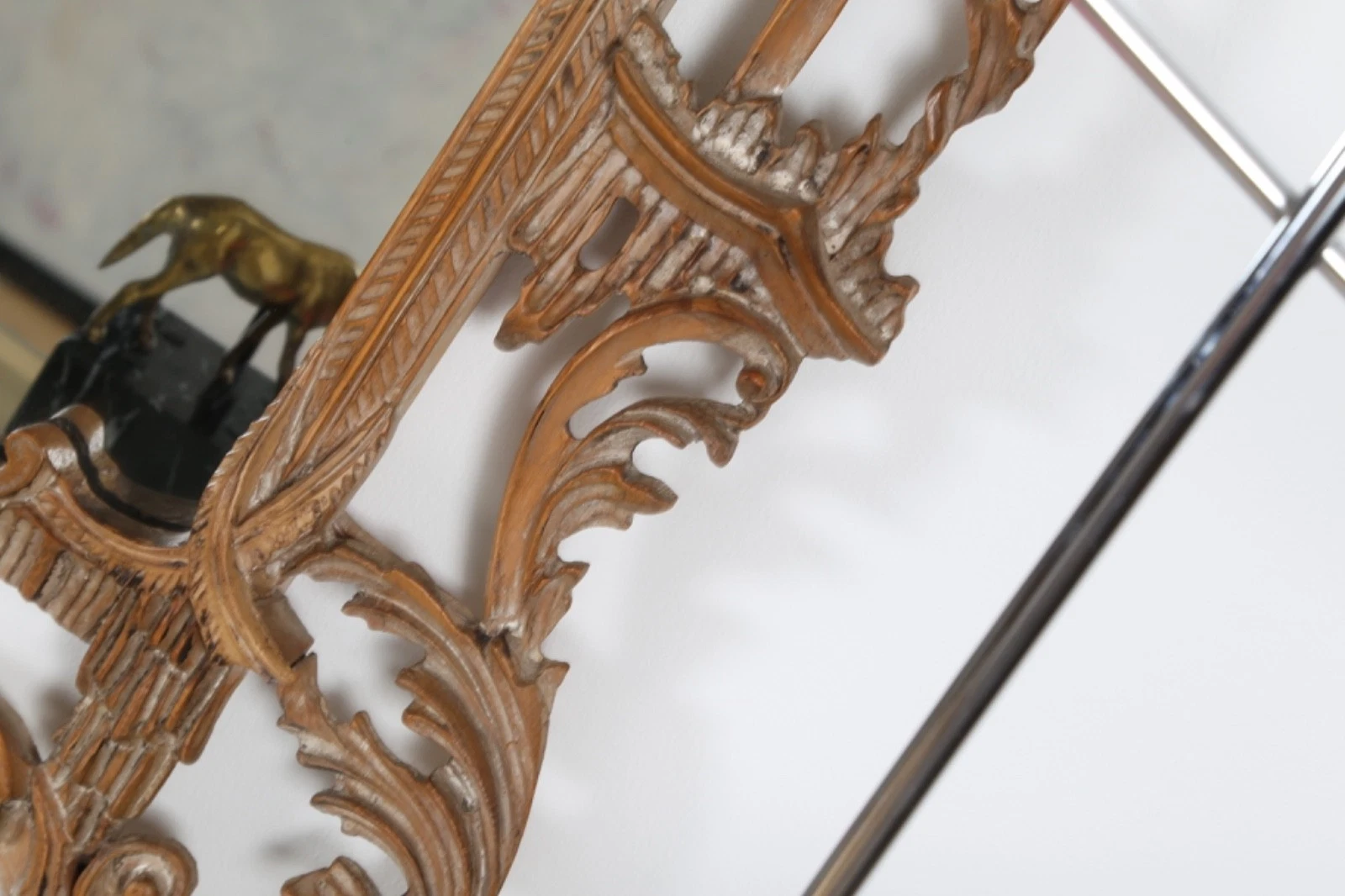 Vintage La Barge Italian Hand Carved Wood Wall Mirror - photo 3