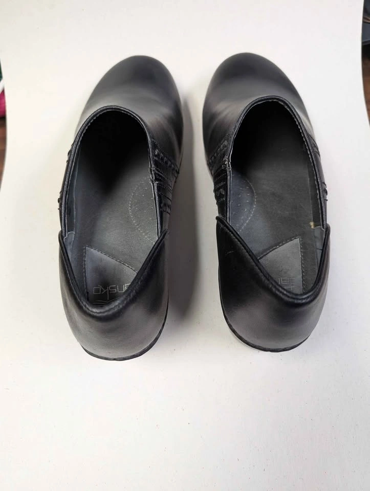 Dansko Clogs Size 43 (11-11.5) Black Leather Heel - photo 2