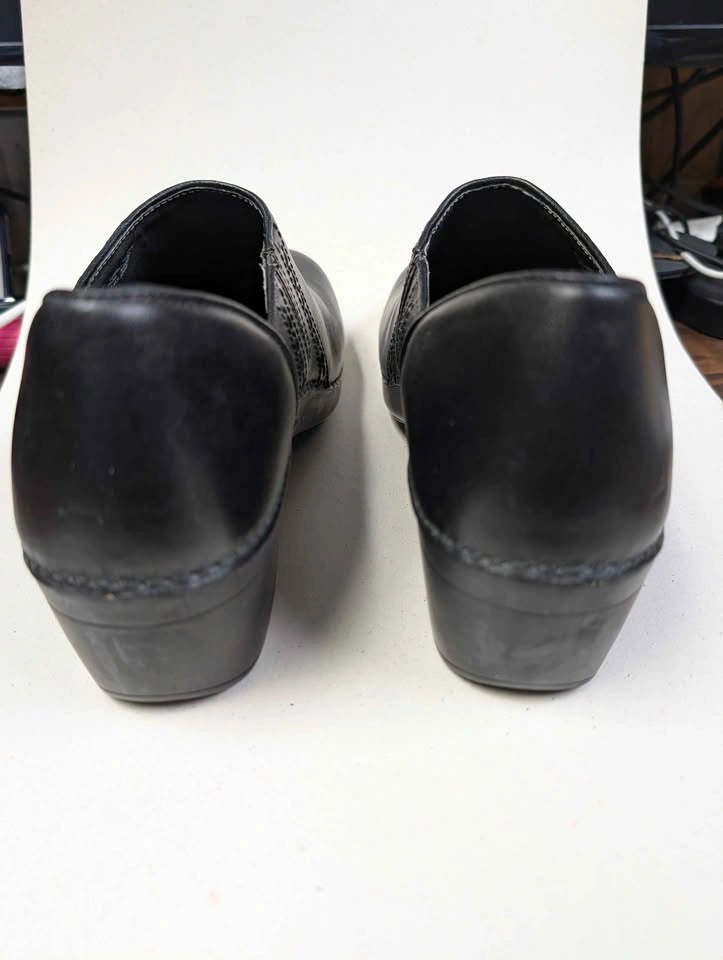 Dansko Clogs Size 43 (11-11.5) Black Leather Heel - photo 3