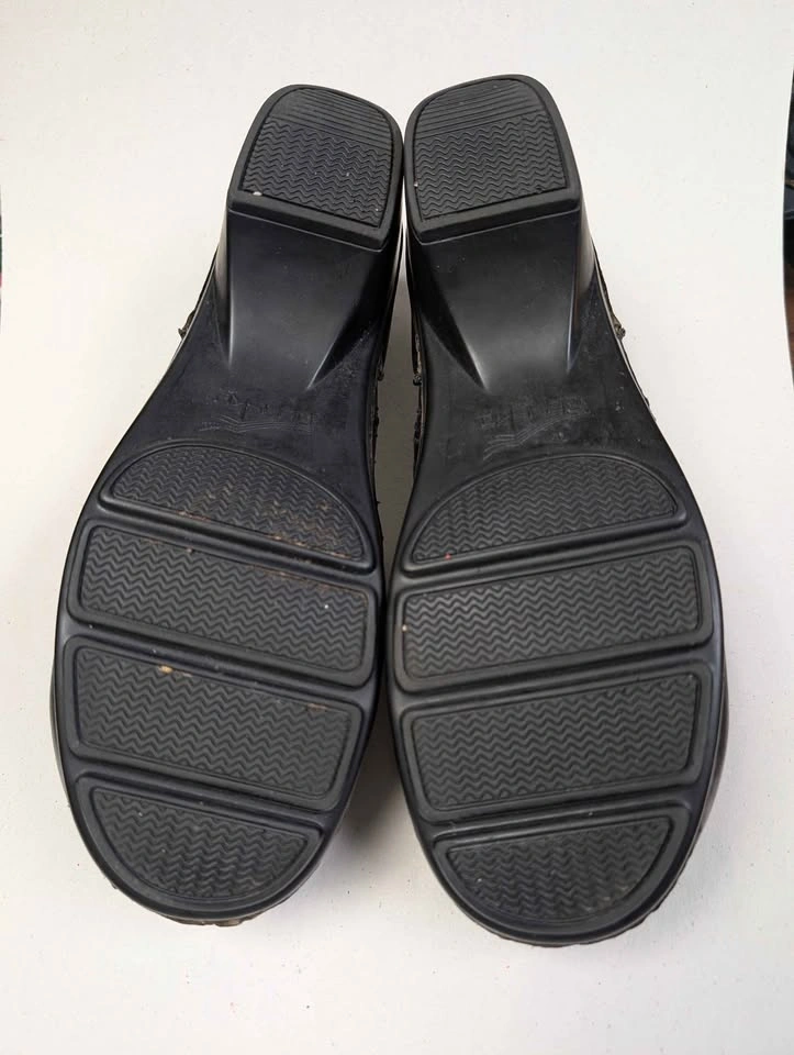 Dansko Clogs Size 43 (11-11.5) Black Leather Heel - photo 4