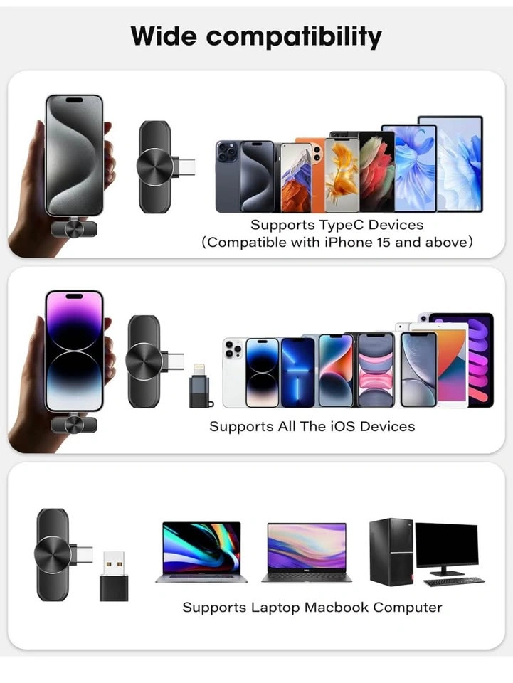 New - Wireless Microphone for iPhone/Android - photo 5