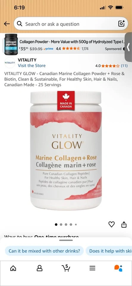 Vitality Glow Marine Collagen + Cranberry Powder 200g - photo 3