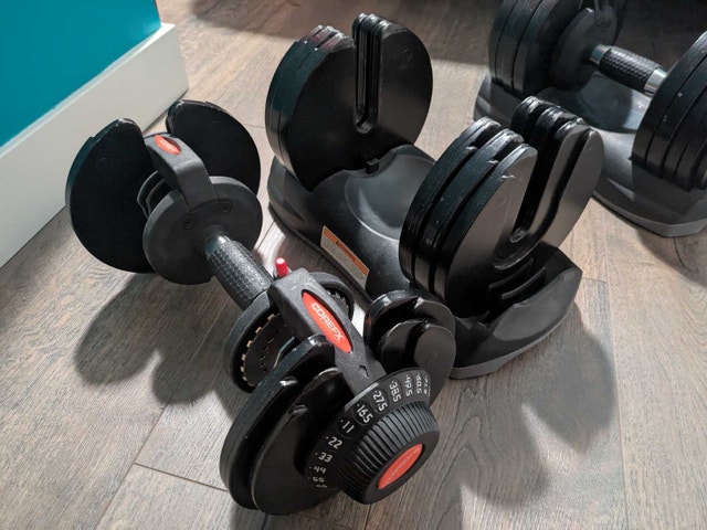 11 - 71.5lb Adjustable Dumbbells - Set of 2 - photo 2