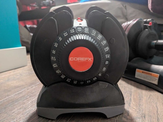 11 - 71.5lb Adjustable Dumbbells - Set of 2 - photo 3