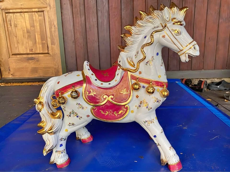 Chinese Cloisonné Horses (Set of 2)