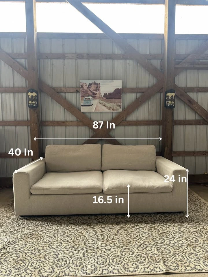 Structube SOFT Contemporary 3-Seater Sofa in Cream - photo 2