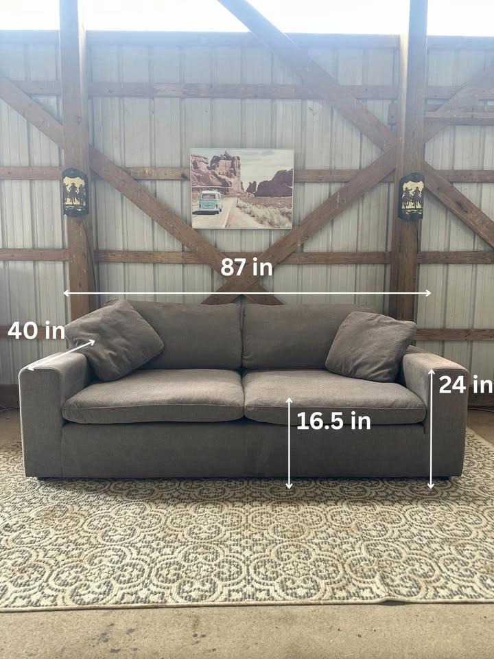 Structube SOFT Contemporary 3-Seater Sofa in Grey - photo 2