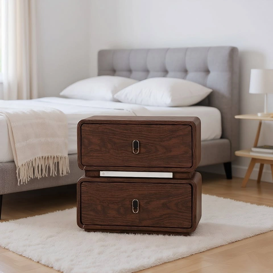 CBD026 A2408 Modern Nightstand Leather Finish Motion Sensor Ligh - photo 2