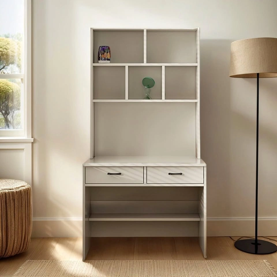 CD004 A1997 Computer Desk with Bookshelf Combo – Space-Saving De