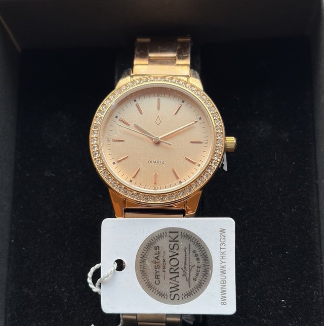 Swarovski Rose Gold Quartz Watch - New - photo 2