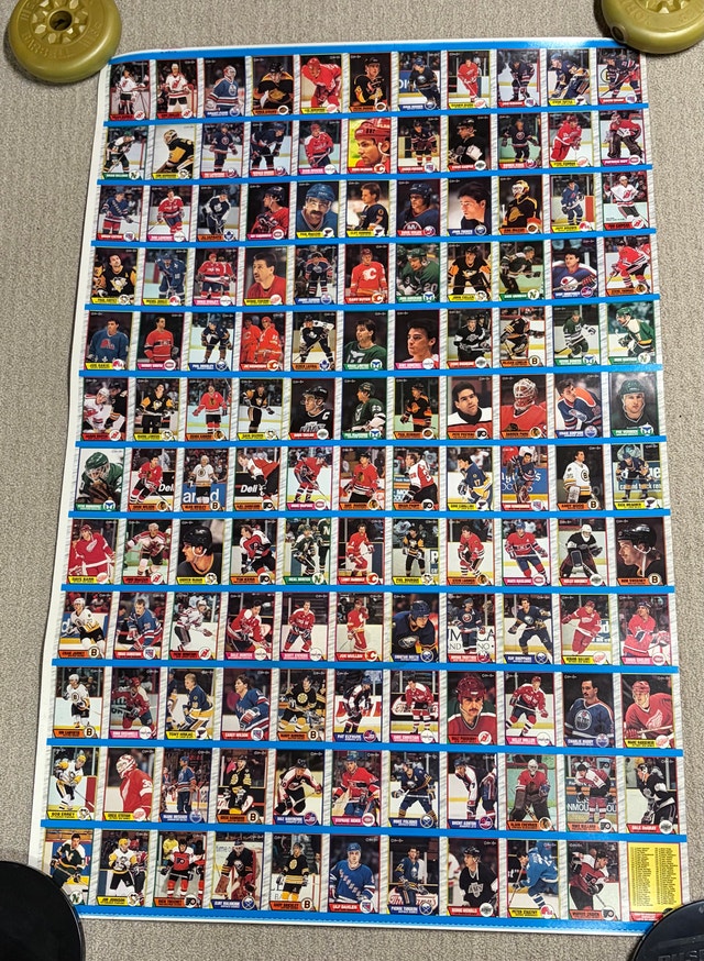 1989-1990 O-Pee-Chee Hockey Uncut Sheets Complete Set