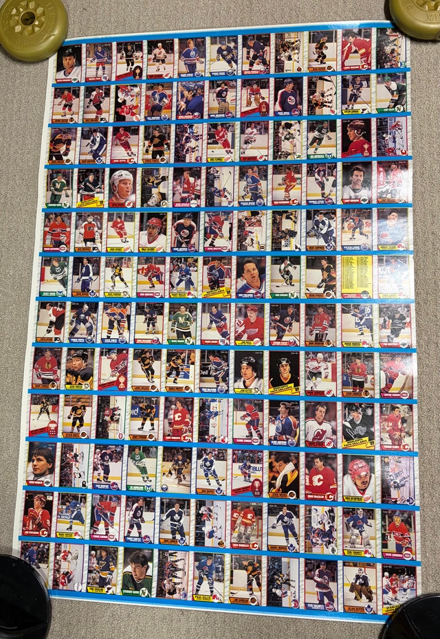 1989-1990 O-Pee-Chee Hockey Uncut Sheets Complete Set - photo 3